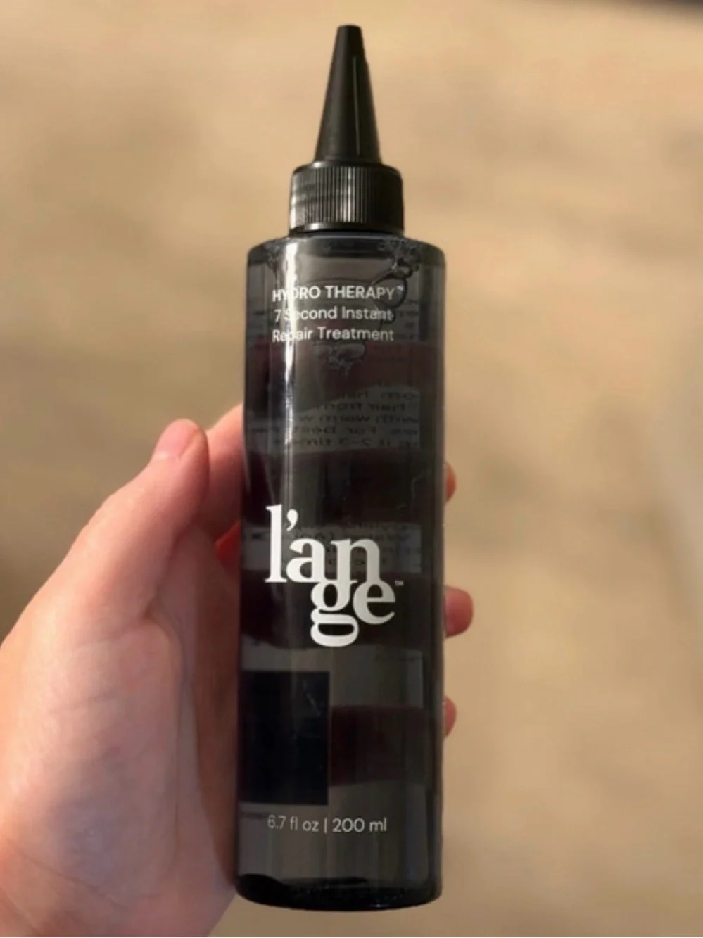 Lange Hydro Therapy Hair Treatment Bottle in Black